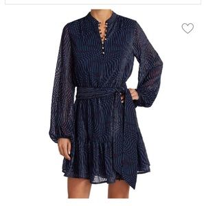 NWOT Tanya Taylor Ellette Velvet Polka-Dots Dress Small